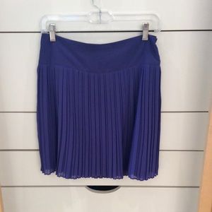 LOFT Purple Pleated Mini Skirt